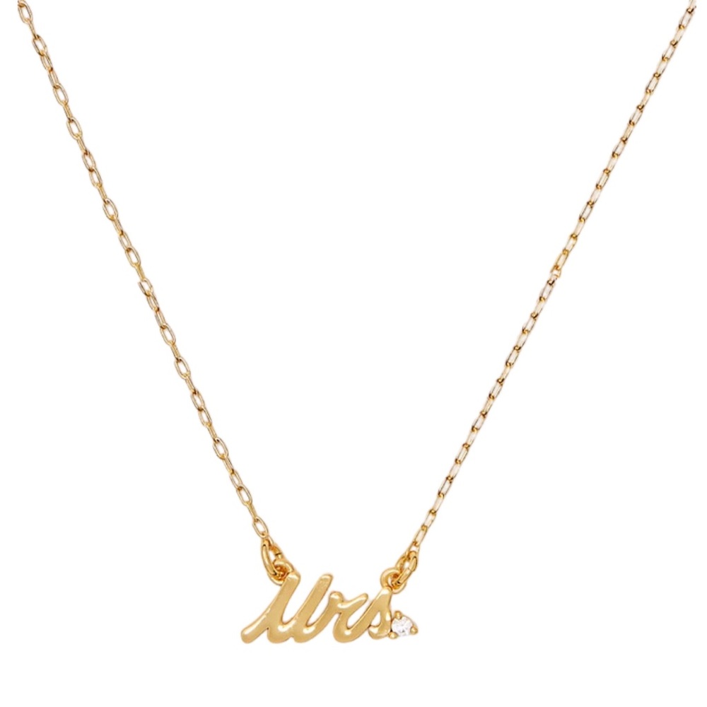 KATE SPADE • Say Yes Mrs. Necklace